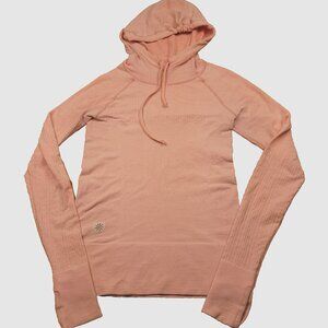 Athleta Womens S Hoodie Shirt Gray Stretch Running Jogging Yoga Thumb‎ Hole EUC